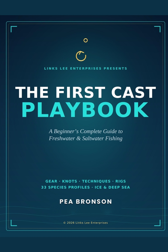 The First Cast Playbook: A Beginner's Complete Guide to Freshwater & Saltwater Fishing cover