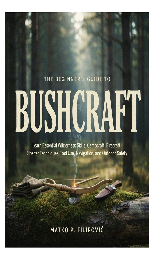 The Beginner's Guide to Bushcraft: Learn Essential Wilderness Skills, Campcraft, Firecraft, Shelter Techniques, Tool Use, Navigation, and Outdoor Safe cover