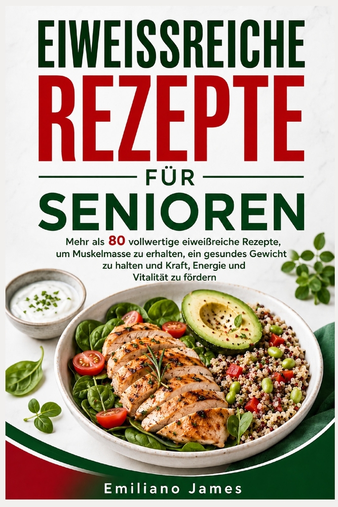 Eiweissreiche Rezepte Für Senioren: Mehr als 80 vollwertige eiweißreiche Rezepte, um Muskelmasse zu erhalten, ein gesundes Gewicht zu halten und Kraft cover
