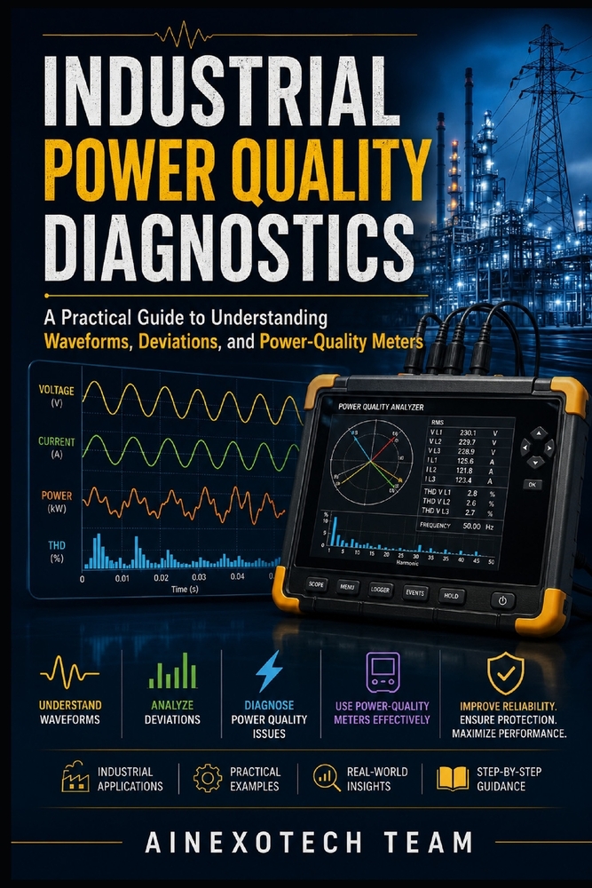 Industrial Power Quality Diagnostics: A Practical Guide to Understanding Waveforms, Deviations, and Power-Quality Meters cover