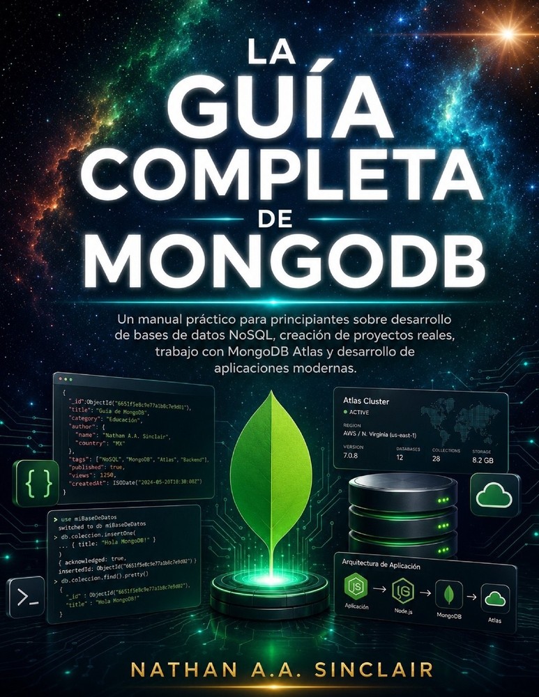 La guía completa de MongoDB: Un manual práctico para principiantes sobre desarrollo de bases de datos NoSQL, creación de proyectos reales, trabajo con cover