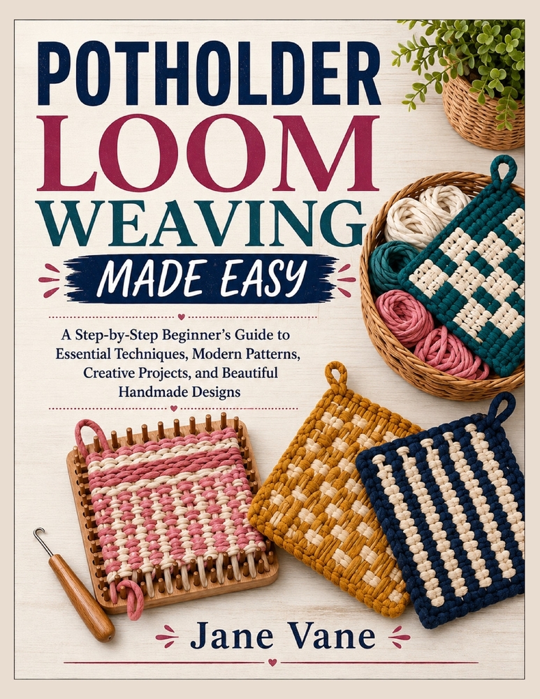 Potholder Loom Weaving Made Easy: A Step-by-Step Beginner's Guide to Essential Techniques, Modern Patterns, Creative Projects, and Beautiful Handmade cover