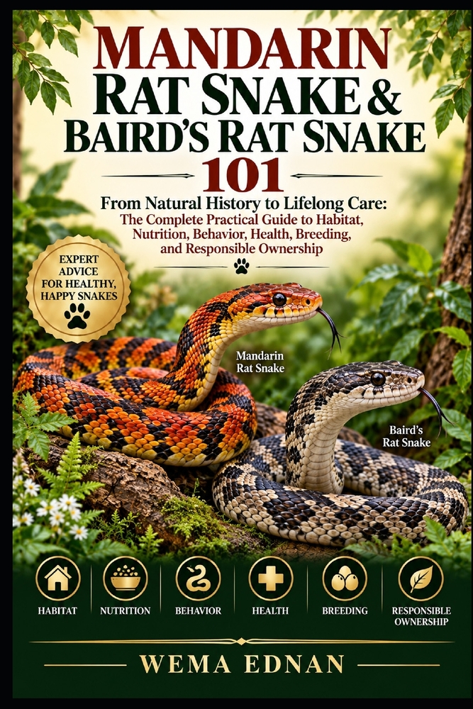 Mandarin Rat Snake & Baird's Rat Snake 101: From Natural History to Lifelong Care: The Complete Practical Guide to Habitat, Nutrition, Behavior, Healt cover