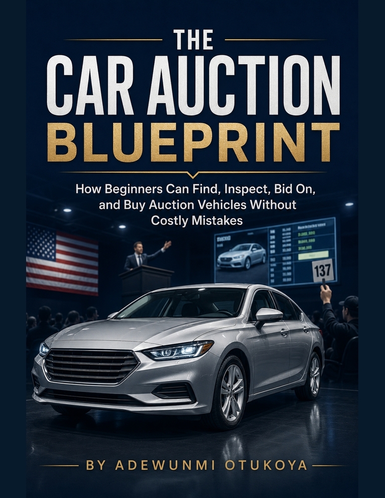 The Car Auction Blueprint: How Beginners Can Find, Inspect, Bid On, and Buy Auction Vehicles Without Costly Mistakes cover