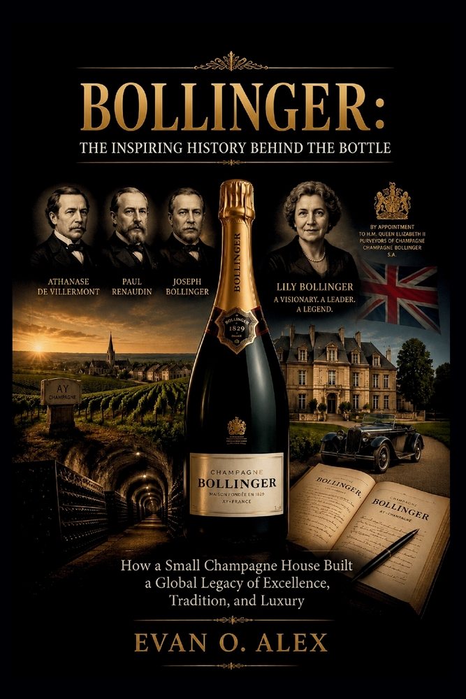 Bollinger: THE INSPIRING HISTORY BEHIND THE BOTTLE: How a Small Champagne House Built a Global Legacy of Excellence, Tradition, and Luxury cover