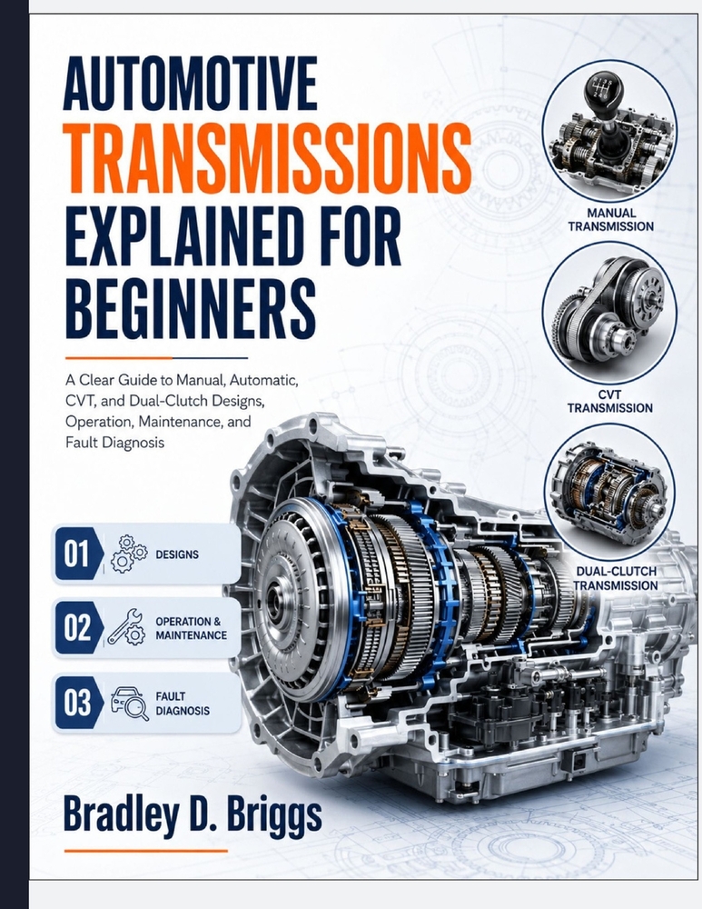 Automotive Transmissions Explained for Beginners: A Clear Guide to Manual, Automatic, CVT, and Dual-Clutch Designs, Operation, Maintenance, and Fault cover