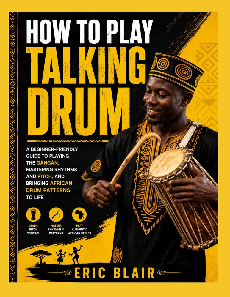 How to Play Talking Drum: a beginner-friendly guide to playing the gángán, mastering rhythms and pitch, and bringing african drum patterns to life cover