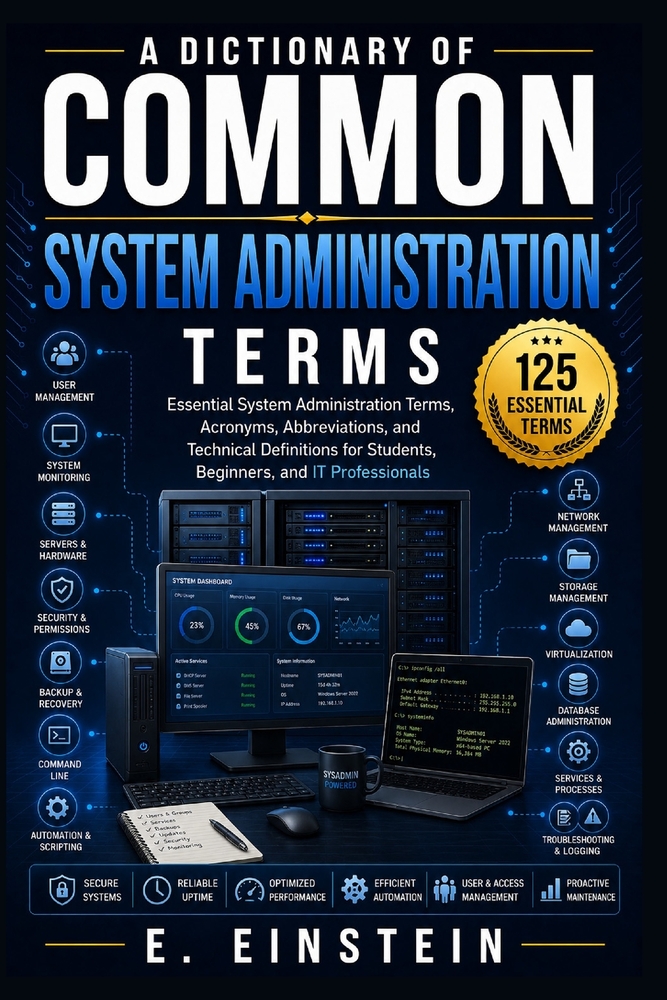 A Dictionary of Common System Administration Terms: Essential System Administration Terms, Acronyms, Abbreviations, and Technical Definitions for Stud cover