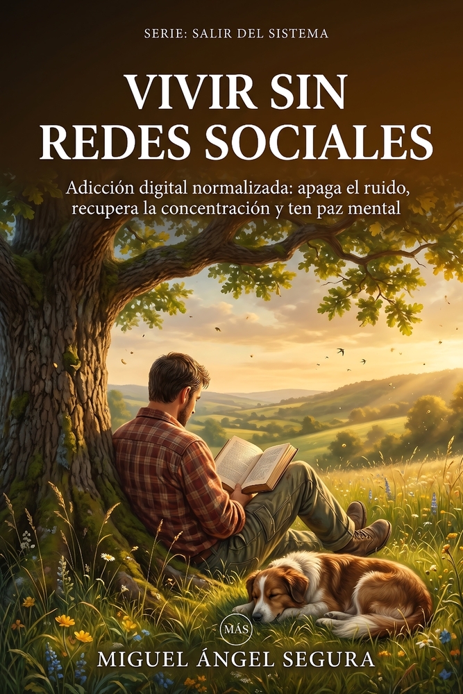 Vivir sin redes sociales: Adicción digital normalizada: apaga el ruido, recupera la concentración y ten paz mental cover