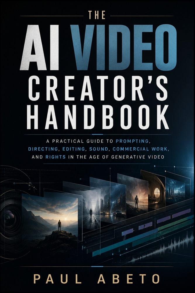 The AI Video Creator's Handbook: A Practical Guide to Prompting, Directing, Editing, Sound, Commercial Work, and Rights in the Age of Generative Video cover