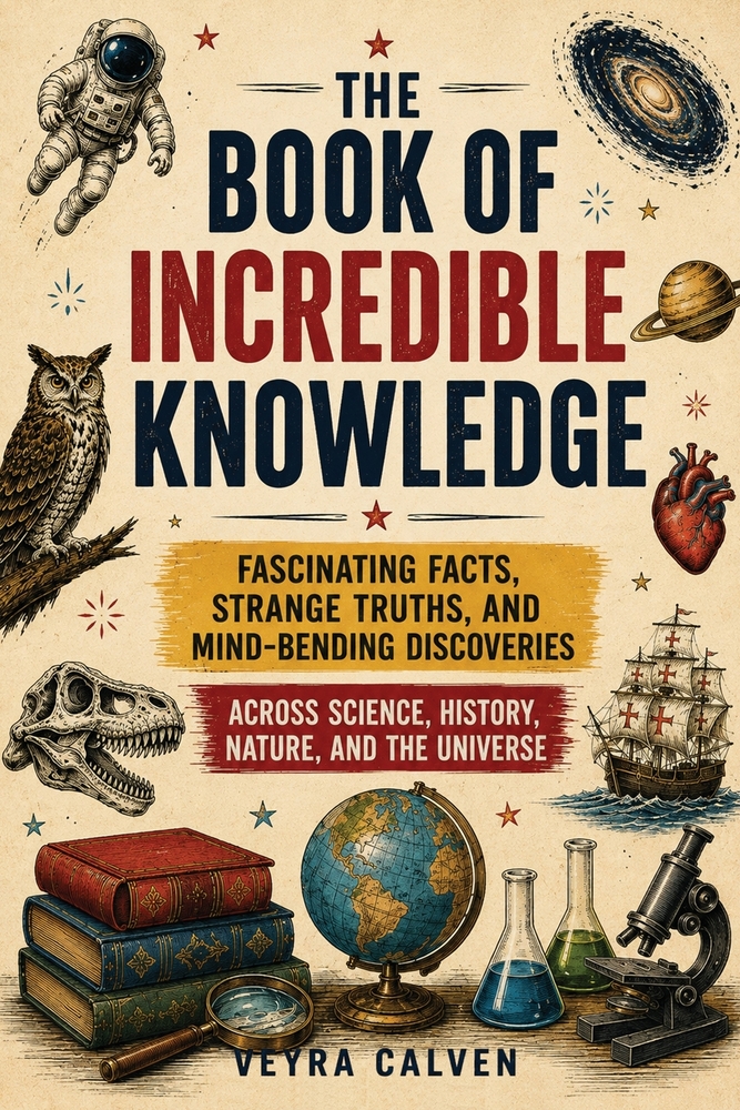 The Book of Incredible Knowledge: Fascinating Facts, Strange Truths, and Mind-Bending Discoveries Across Science, History, Nature, and the Universe cover