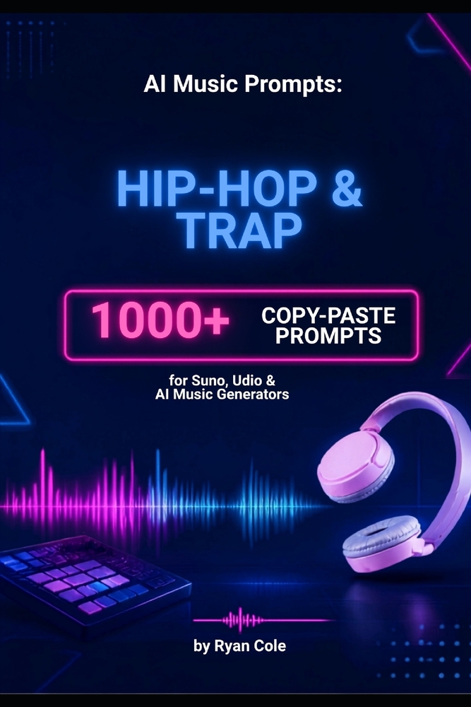 AI Music Prompts Hip-Hop & Trap: 1000+ Copy-Paste Prompts for Suno, Udio & AI Music Generators cover