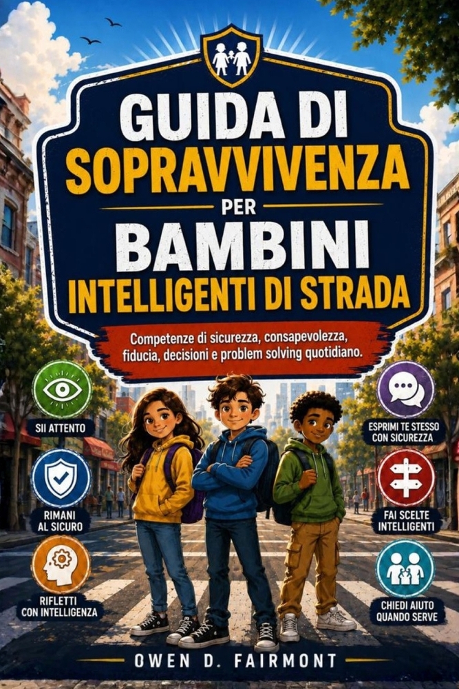 Guida Di Sopra Vvivenza Per Bambini Intelligenti Di Strada: Competenze di sicurezza, consapevolezza, fiducia, decisioni e problem solving quotidiano. cover