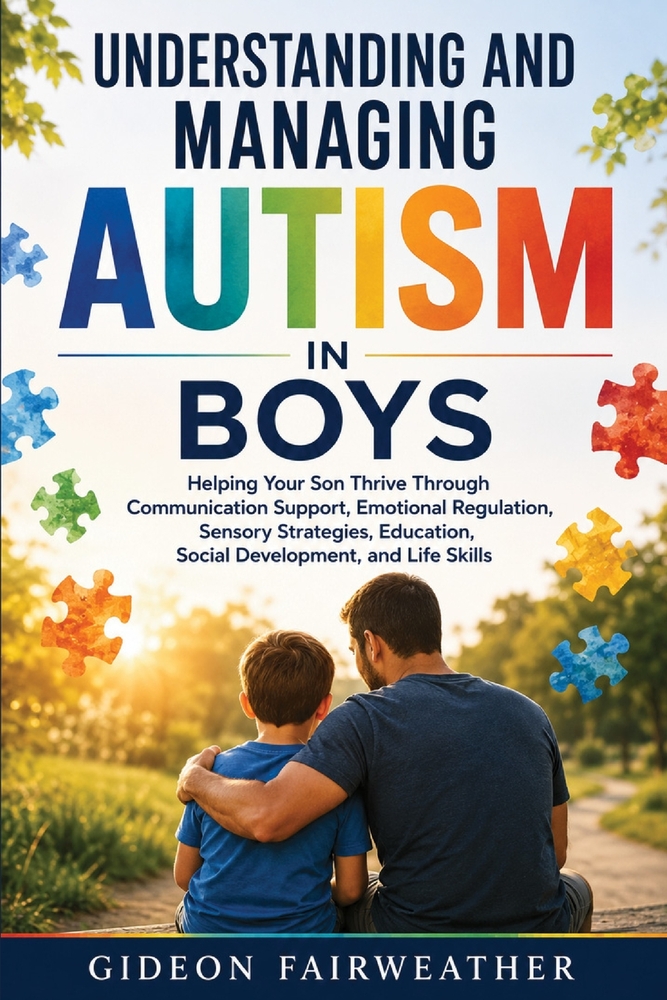 Understanding and Managing Autism in Boys: Helping Your Son Thrive Through Communication Support, Emotional Regulation, Sensory Strategies, Education, cover