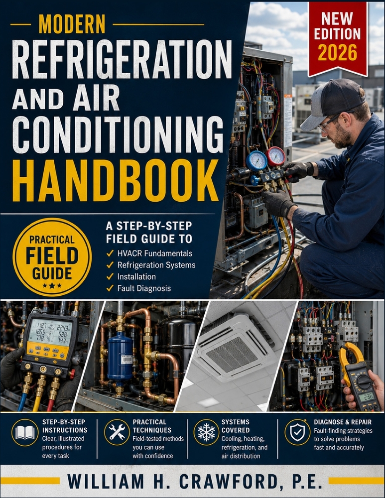 Modern Refrigeration and Air Conditioning Handbook: A Step-by-Step Field Guide to HVACR Fundamentals, Refrigeration Systems, Installation, and Fault D cover