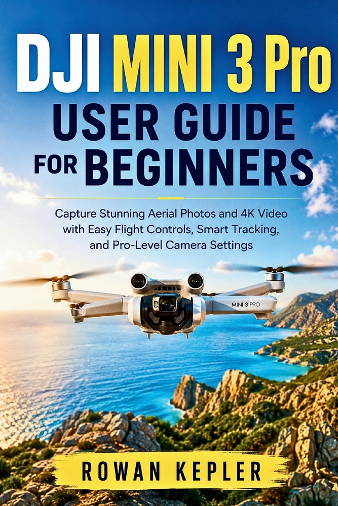 DJI Mini 3 Pro User Guide for Beginners: Capture Stunning Aerial Photos and 4K Video with Easy Flight Controls, Smart Tracking, and Pro-Level Camera S cover