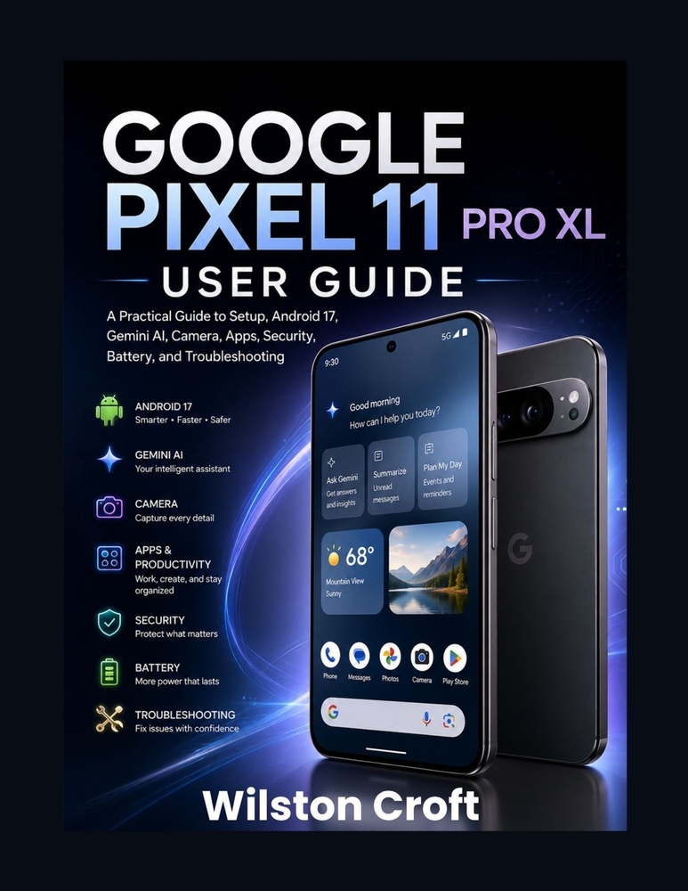 Google Pixel 11 Pro XL User Guide: A Practical Guide to Setup, Android 17, Gemini AI, Camera, Apps, Security, Battery, and Troubleshooting cover