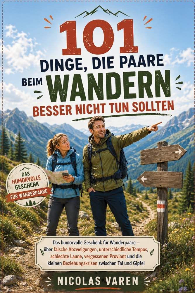 101 Dinge, die Paare beim Wandern besser nicht tun sollten: Das humorvolle Geschenk für Wanderpaare - über falsche Abzweigungen, unterschiedliche Temp cover