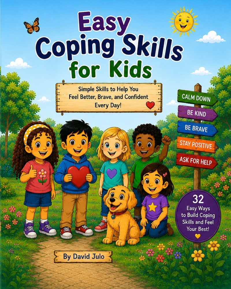 Easy Coping Skills for Kids: Coping Skills for Anxiety, Nearvousness, Fear, Friendship, Trust, Feelings cover