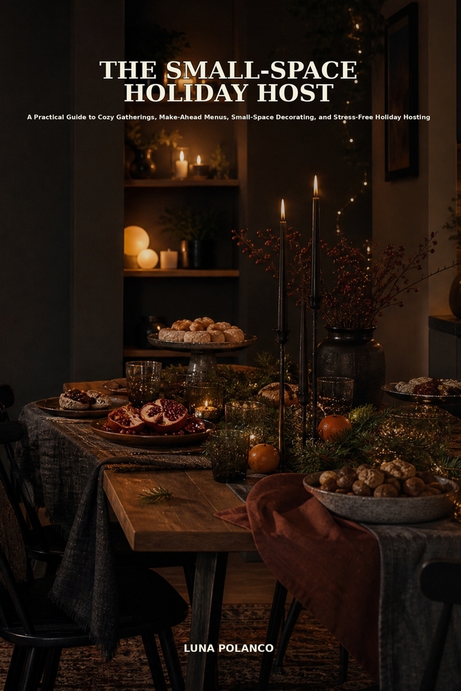 The Small-Space Holiday Host: A Practical Guide to Cozy Gatherings, Make-Ahead Menus, Small-Space Decorating, and Stress-Free Holiday Hosting cover