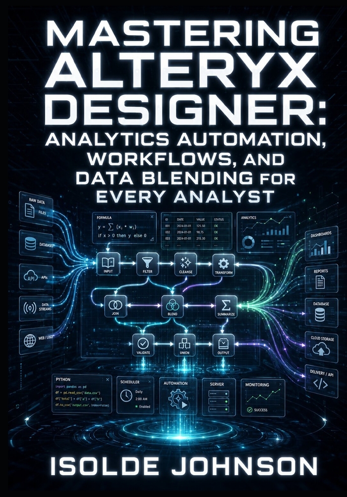Mastering Alteryx Designer: ANALYTICS AUTOMATION, WORKFLOWS, AND DATA BLENDING FOR EVERY ANALYST: Transform, Blend, and Schedule Data Workflows with M cover