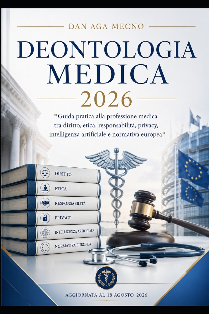 Deontologia Medica 2026: Guida pratica alla professione medica tra diritto, etica, responsabilità, privacy, intelligenza artificiale e normativa europ cover