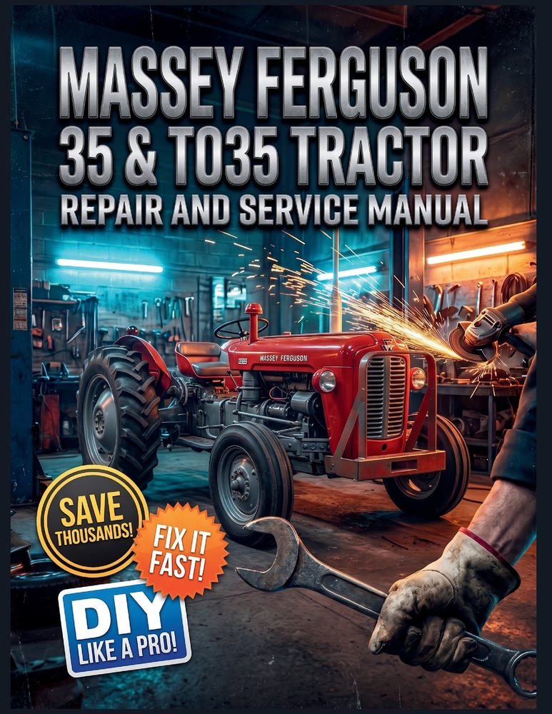 Massey Ferguson 35 & TO35 Tractor Repair and Service Manual: The Complete Illustrated Step-by-Step Guide to Dealership-Level Diagnostics, Routine Main cover