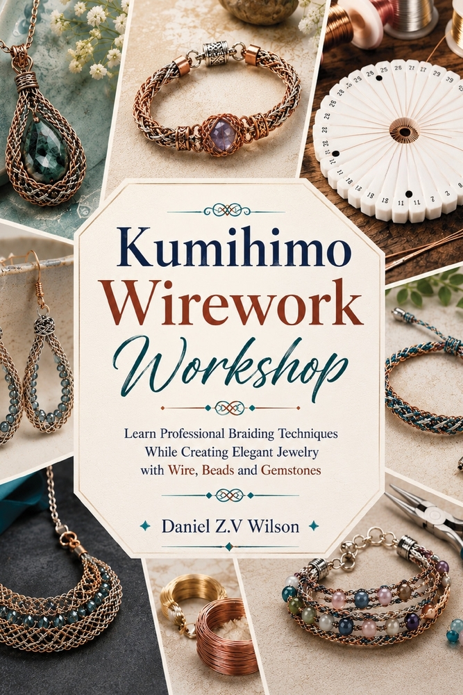 Kumihimo Wirework Workshop: Learn Professional Braiding Techniques While Creating Elegant Jewelry with Wire, Beads and Gemstones cover
