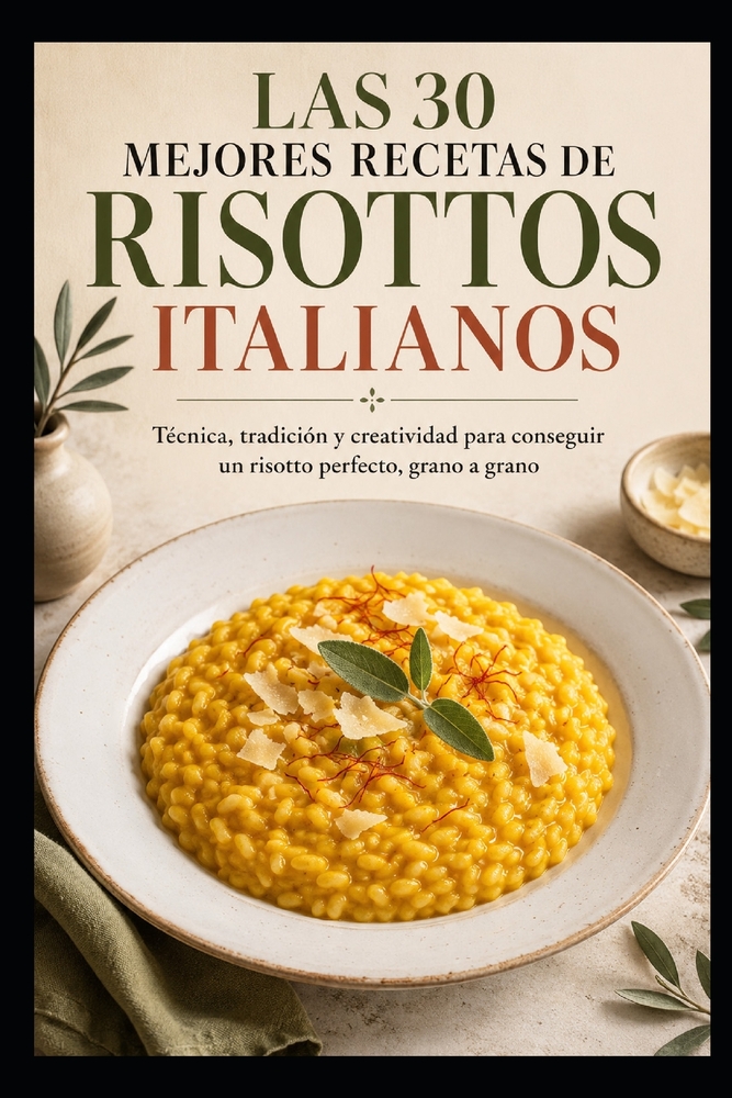 Las 30 Mejores Recetas de Risottos Italianos: Técnica, tradición y creatividad para conseguir un risotto perfecto, grano a grano cover