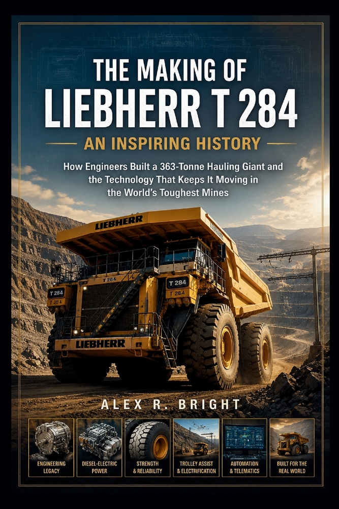 The Making of Liebherr T 284 an Inspiring History: How Engineers Built a 363-Tonne Hauling Giant and the Technology That Keeps It Moving in the World' cover