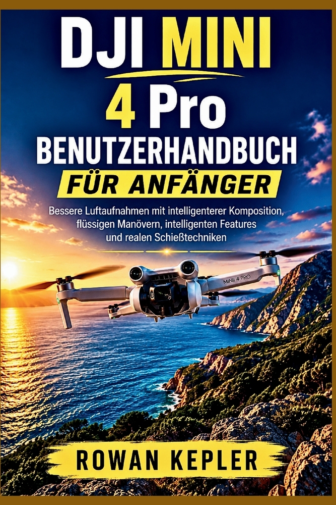 DJI MINI 4 Pro Benutzerhandbuch für Anfänger: Bessere Luftaufnahmen mit intelligenterer Komposition, flüssigen Manövern, intelligenten Features und re cover