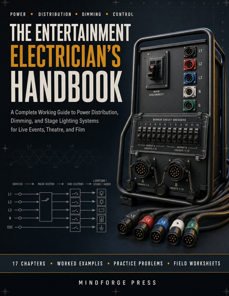 The Entertainment Electrician's Handbook: A Complete Working Guide to Power Distribution, Dimming, and Stage Lighting Systems for Live Events, Theatre cover