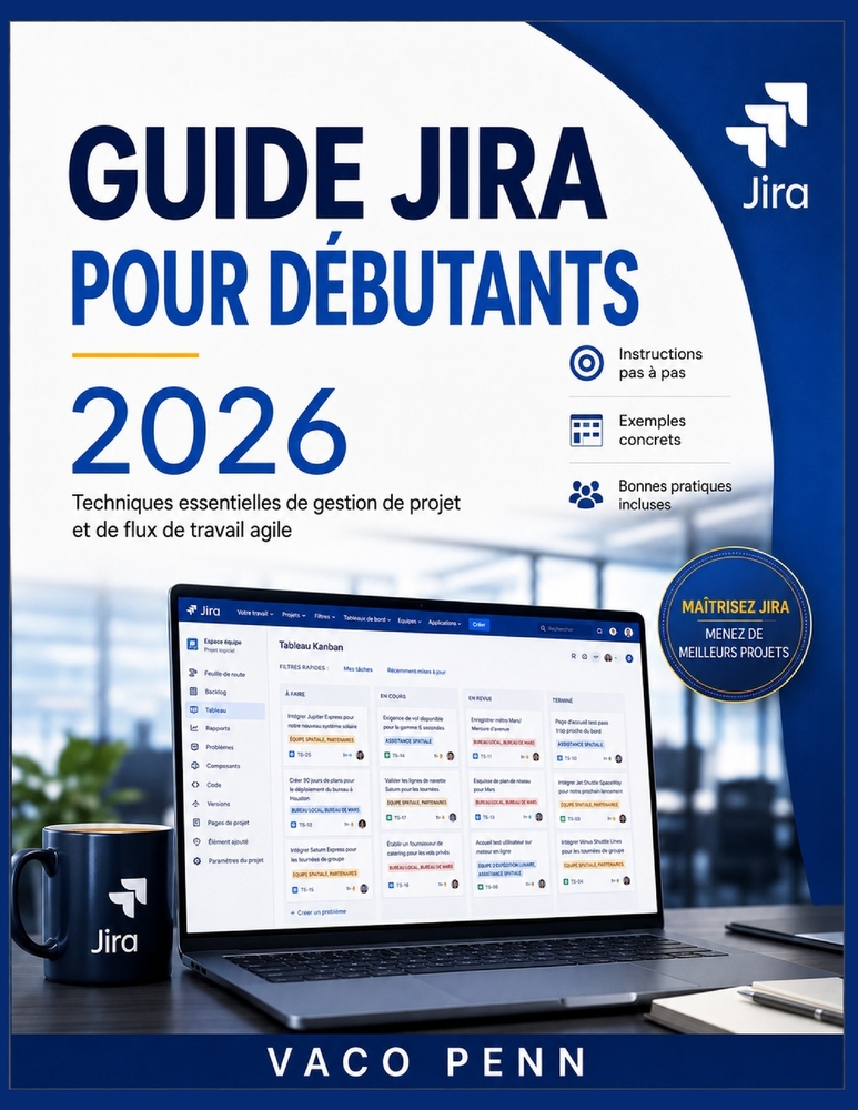 Utilisateur Jira Guide Pour Débutants 2026: Techniques essentielles de gestion de projet et de flux de travail agile cover