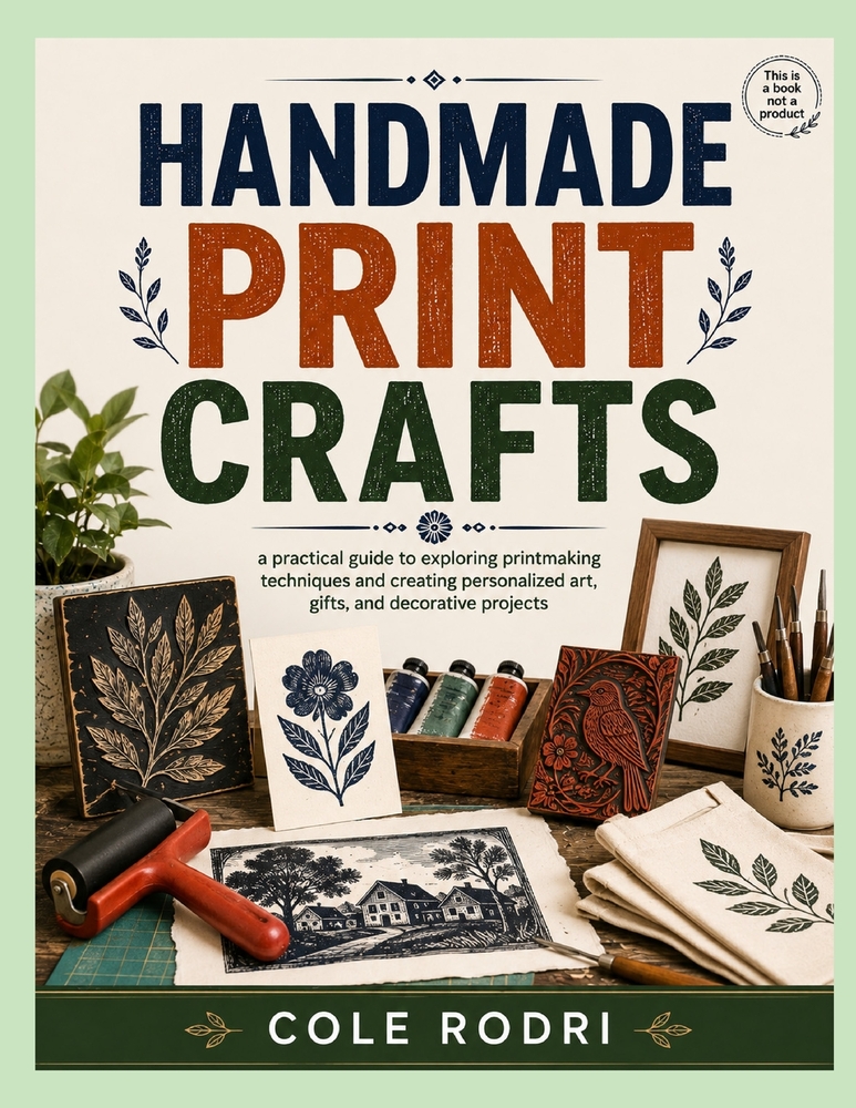 Handmade Print Crafts: a practical guide to exploring printmaking techniques and creating personalized art, gifts, and decorative projects cover