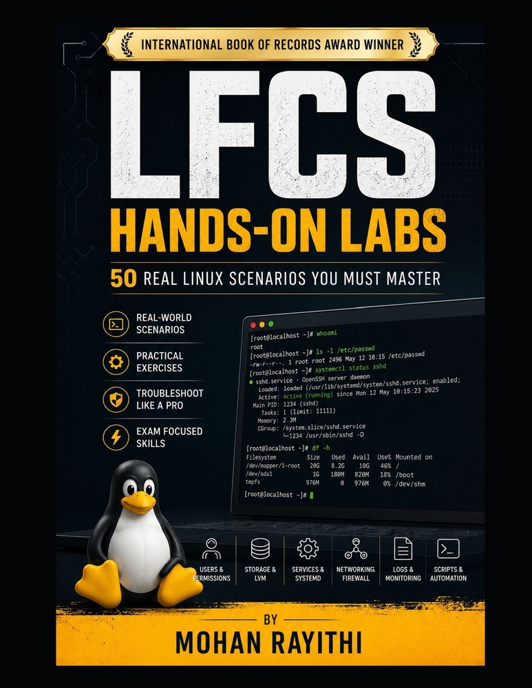 LFCS Hands-On Labs: 50 Real Linux Scenarios You Must Master cover
