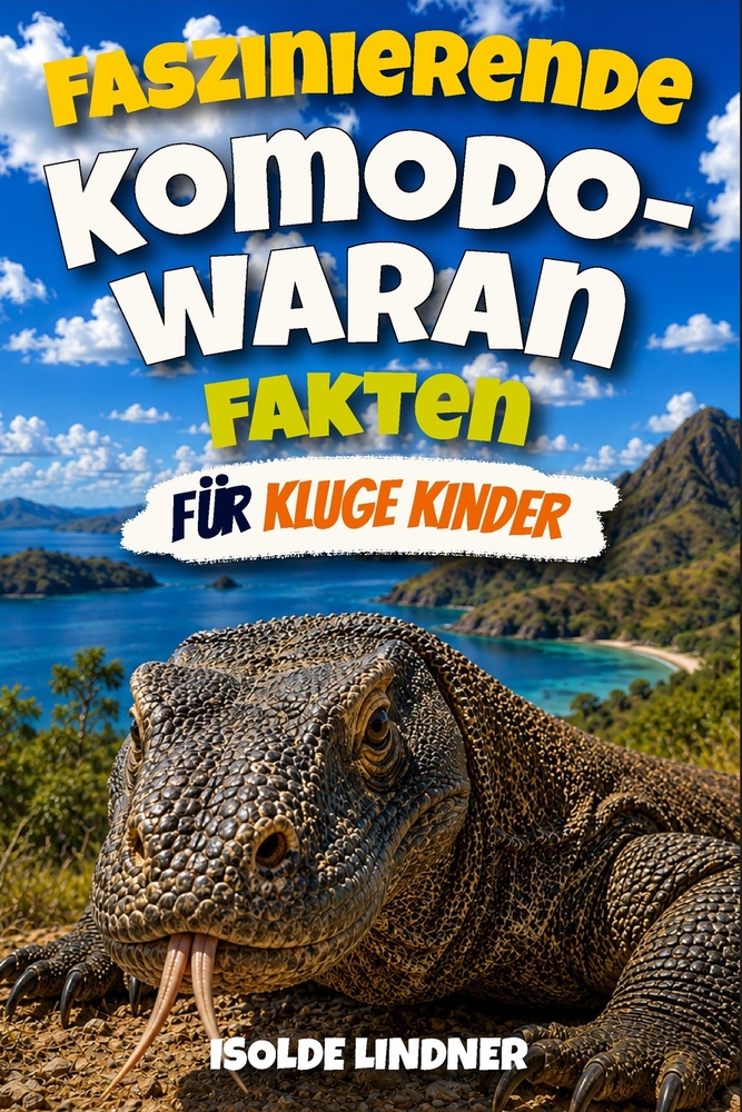 Faszinierende Komodowaran-Fakten für kluge Kinder: Entdecken Sie die größten Eidechsen der Welt und ihre unglaublichen Überlebensfähigkeiten auf den I cover