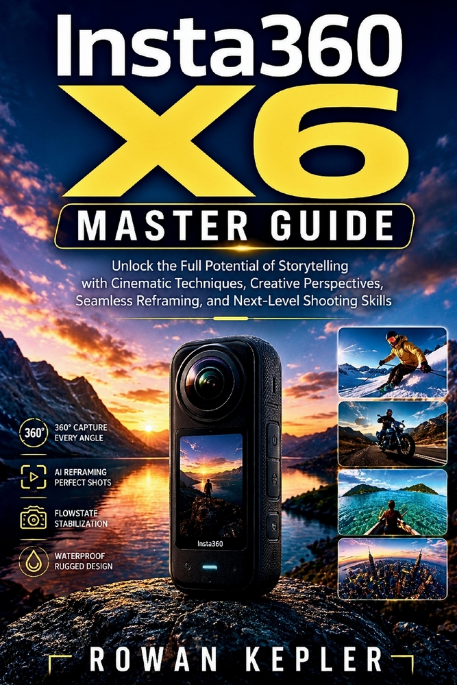 Insta360 X6 Master Guide: Unlock the Full Potential of Storytelling with Cinematic Techniques, Creative Perspectives, Seamless Reframing, and Next-Lev cover