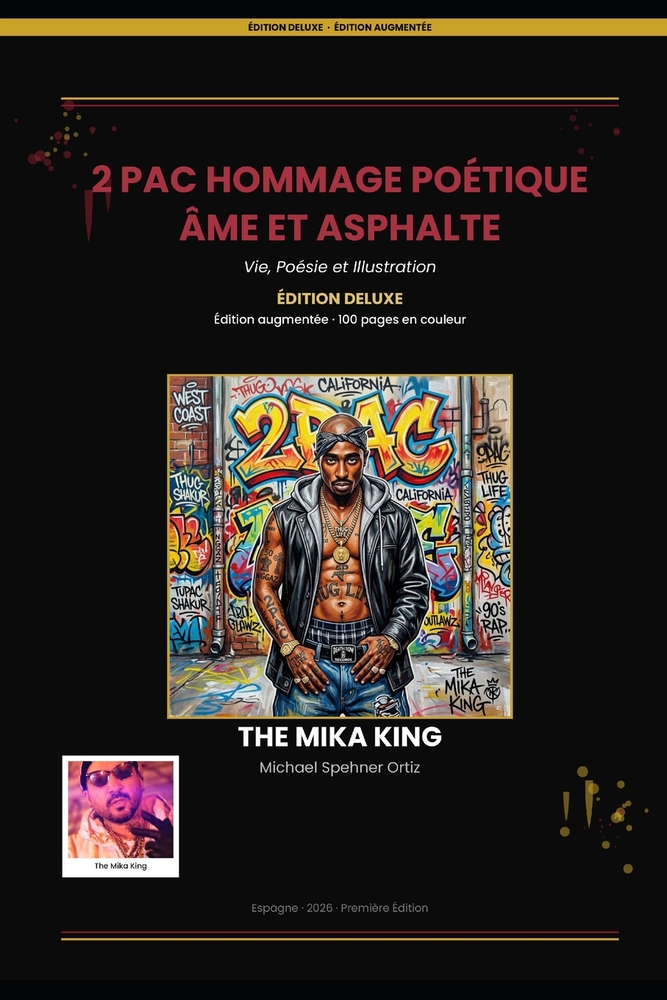 2 Pac Hommage Poétique: Âme et Asphalte The Mika King: Vie, Poésie et Illustration - Édition Deluxe, Édition Augmentée cover