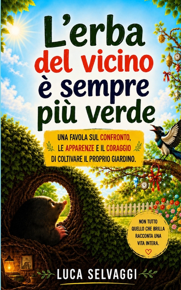 L'erba del vicino è sempre più verde: Una favola su cosa vediamo davvero oltre la siepe. cover