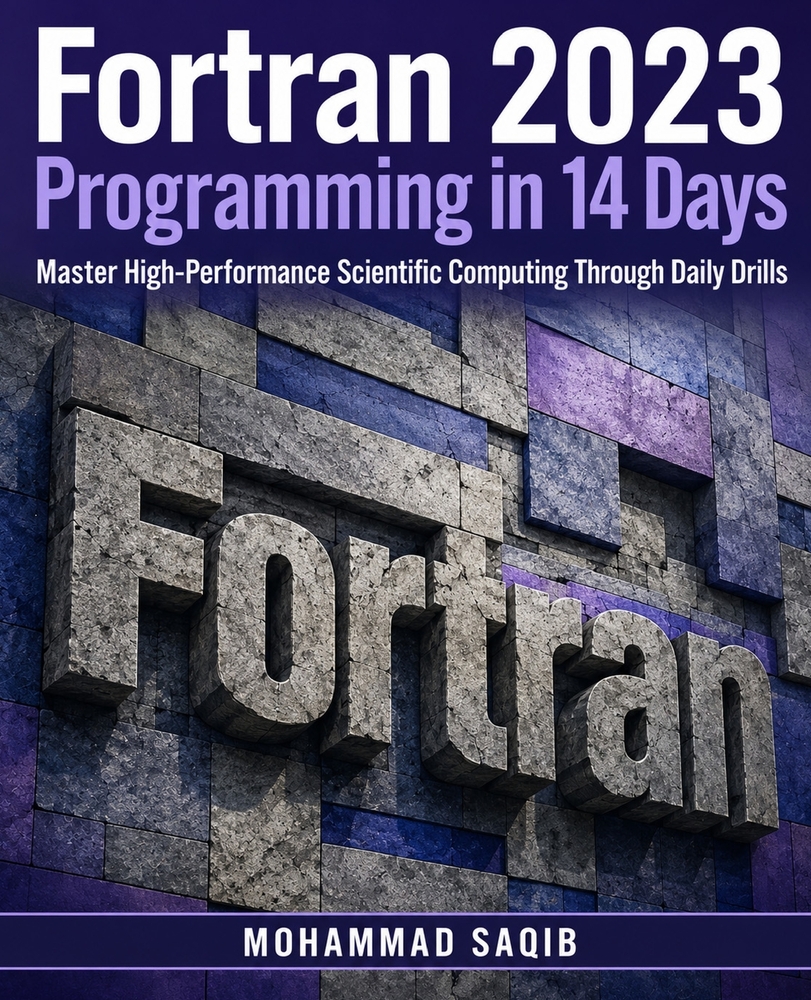 Fortran 2023 Programming in 14 Days: Master High-Performance Scientific Computing Through Daily Drills cover