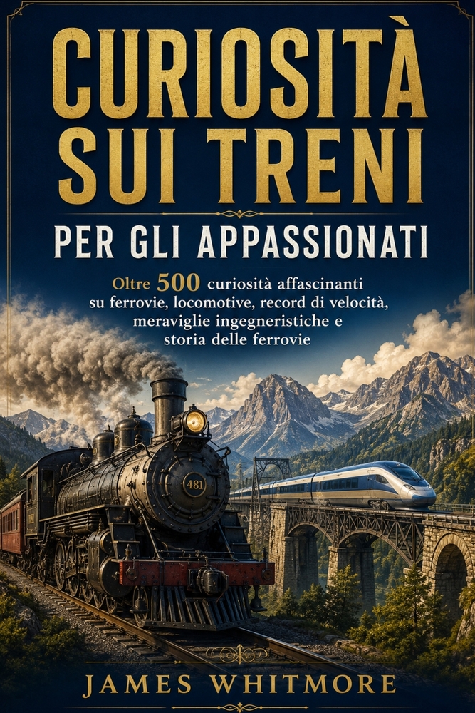 Curiosità Sui Treni Per Gli Appassionati: Oltre 500 curiosità affascinanti su ferrovie, locomotive, record di velocità, meraviglie ingegneristiche e s cover