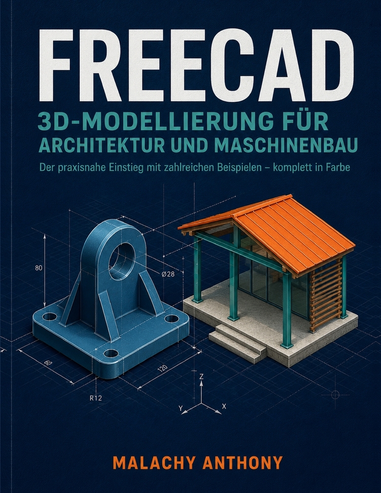 FreeCAD - 3D-Modellierung für Architektur und Maschinenbau: Der praxisnahe Einstieg mit zahlreichen Beispielen - komplett in Farbe cover