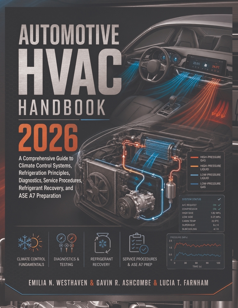Automotive HVAC Handbook 2026: A Comprehensive Guide to Climate Control Systems, Refrigeration Principles, Diagnostics, Service Procedures, Refrigeran cover
