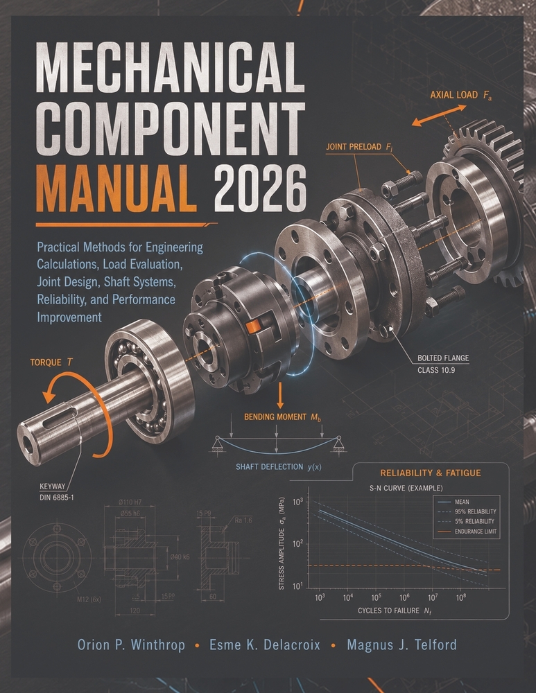 Mechanical Component Manual 2026: Practical Methods for Engineering Calculations, Load Evaluation, Joint Design, Shaft Systems, Reliability, and Perfo cover
