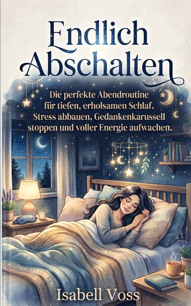 Endlich Abschalten: Die perfekte Abendroutine für tiefen, erholsamen Schlaf. Stress abbauen, Gedankenkarussell stoppen und voller Energie aufwachen. cover