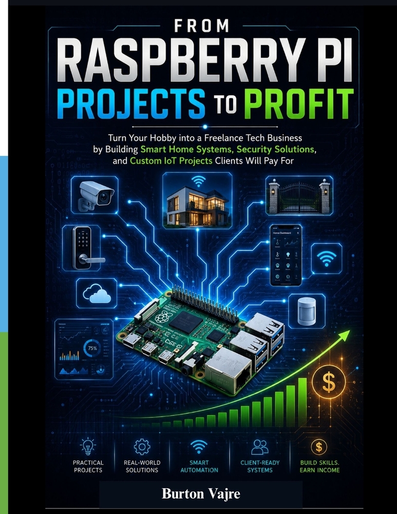 From Raspberry Pi Projects to Profit: Turn Your Hobby into a Freelance Tech Business by Building Smart Home Systems, Security Solutions, and Custom Io cover