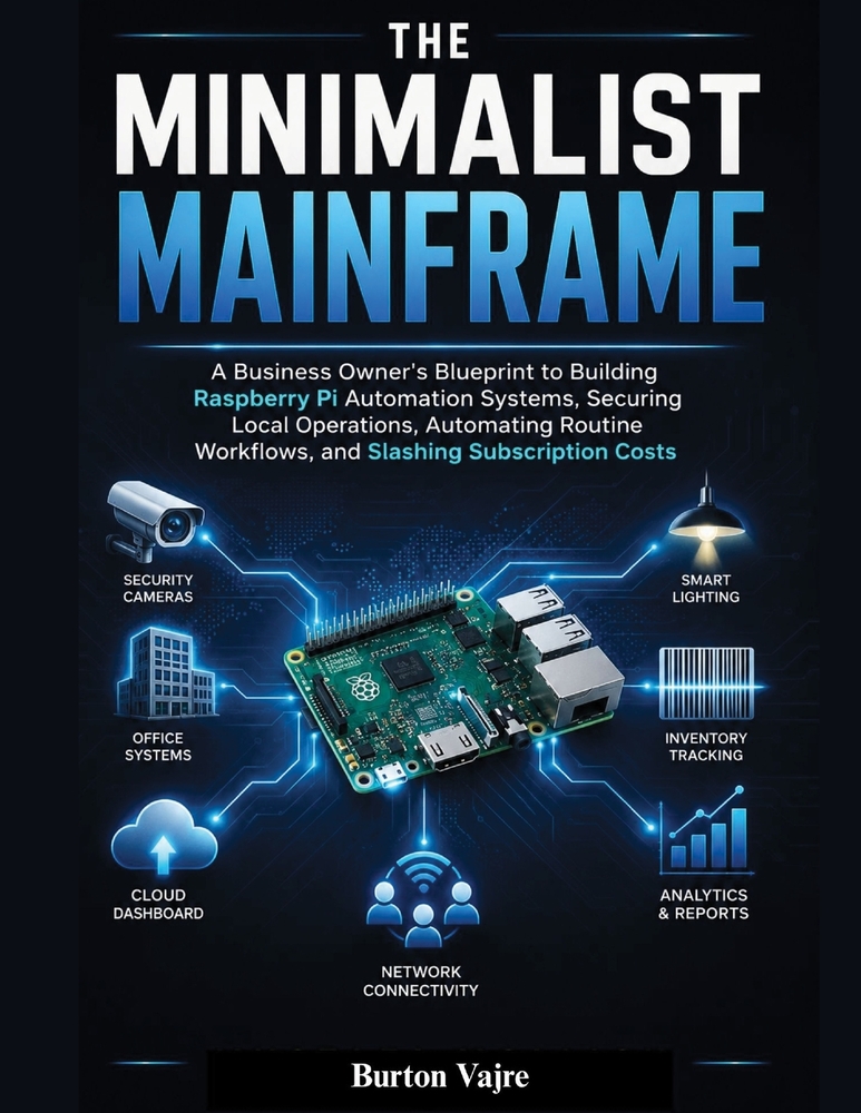 The Minimalist Mainframe: A Business Owner's Blueprint to Building Raspberry Pi Automation Systems, Securing Local Operations, Automating Routine Work cover