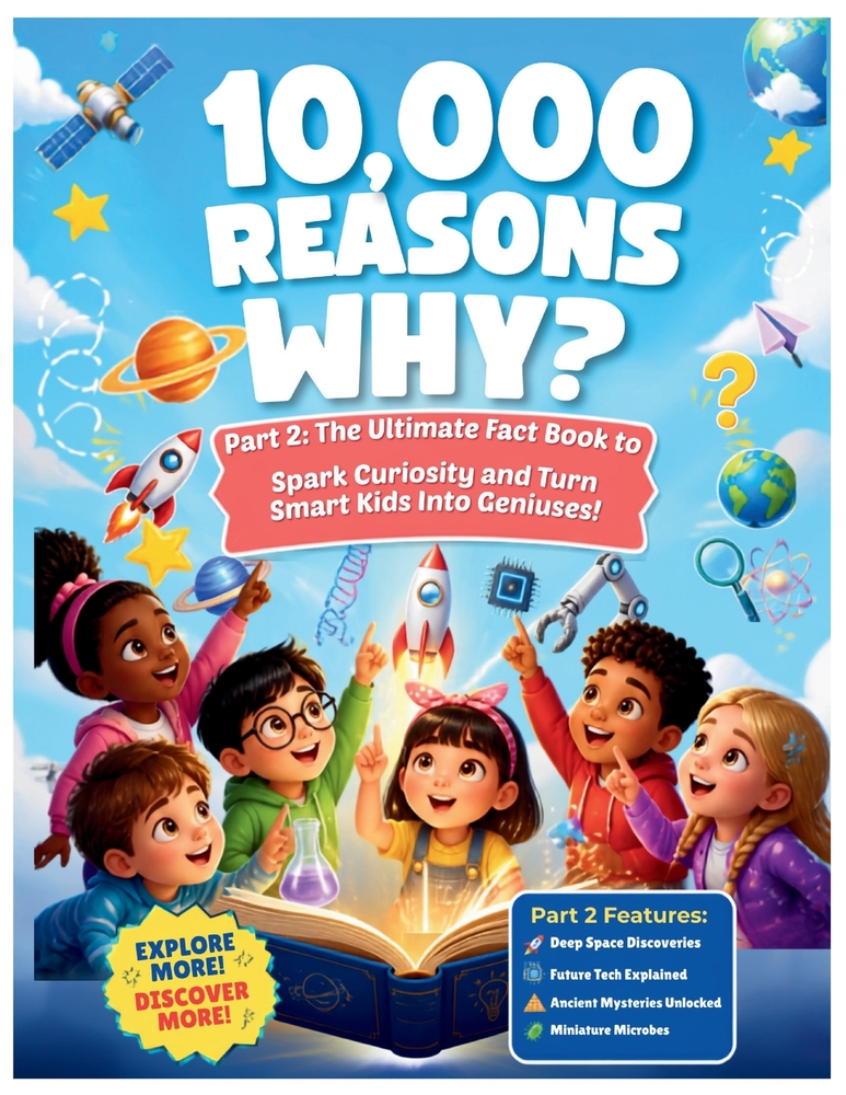 10,000 Reasons Why?: Part 2: The Ultimate Fact Book to Spark Curiosity and Turn Smart Kids Into Geniuses! cover
