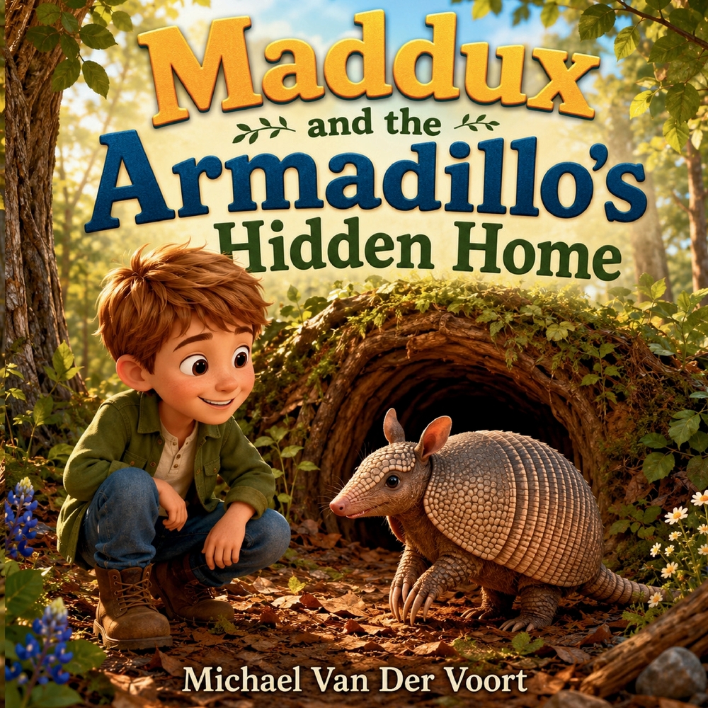 Maddux and the Armadillo's Hidden Home: Forest Animal Adventure - Armadillo Burrow, Woodland Wildlife and Friendship Story - Children's Books Ages 3-5 cover