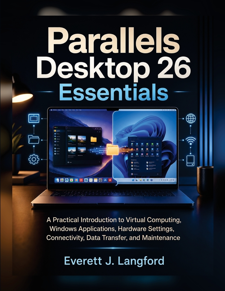 Parallels Desktop 26 Essentials: A Practical Introduction to Virtual Computing, Windows Applications, Hardware Settings, Connectivity, Data Transfer, cover